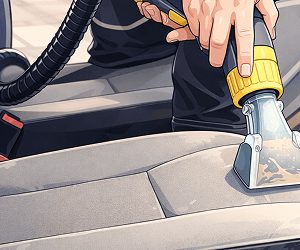 Car Seat Steam Cleaning